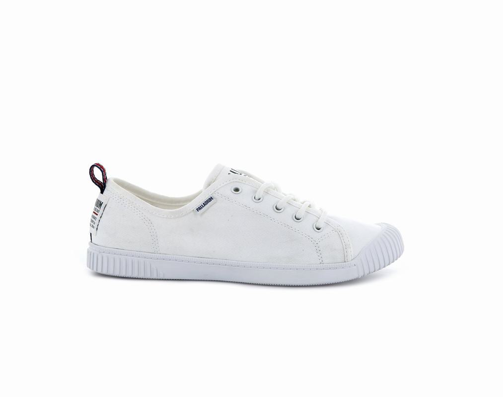 Palladium Easy Lace Canvas Women's Low Top Sneakers White (BTAG65210)